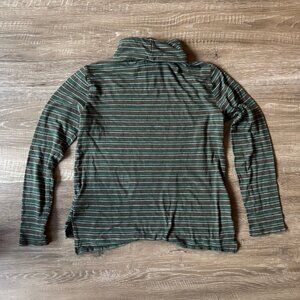 Madewell Whisper Cotton Turtleneck in Ivorton Stripe